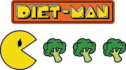 Diet-Man! - gaming, pac, man, Diet, brokkoli