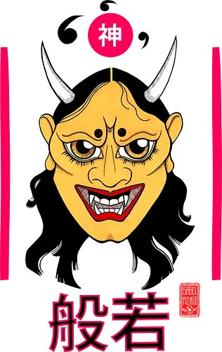 Hannya Mask - japan, oni, mask, art, kunst