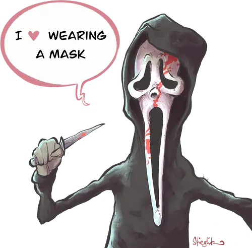 #wearamask SCREAM - maske, horror, film, mashup, Covid, Pandemie