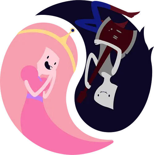 Yin Yang Time - adventure, time, Marceline, Bubblegum, princess, Ooo, yin, yang, vampire, queen