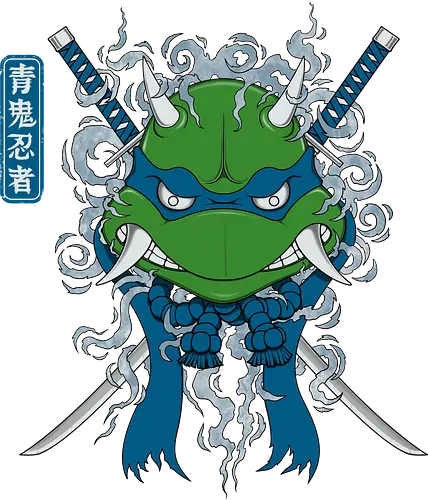 Blue Oni Ninja - series, japan, ninja, oni, turtle, leonardo