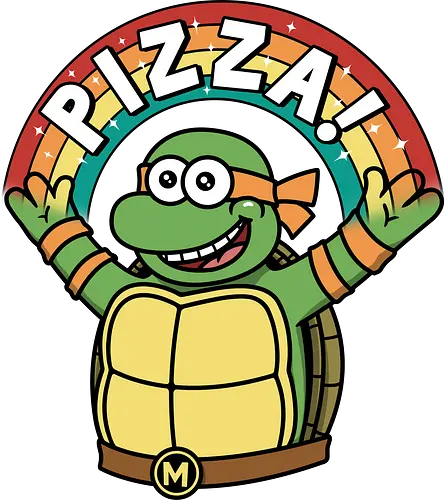 As long as we have Pizza - cartoon, pizza, turtle, ninja