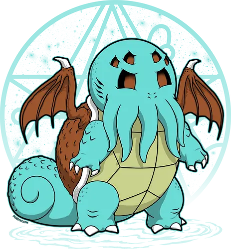 Squirthulhu - cthulhu, pocket, monster, mashup, turtle