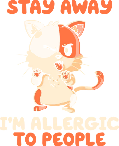 Allergic to People - cat, katze, allergie, stay away