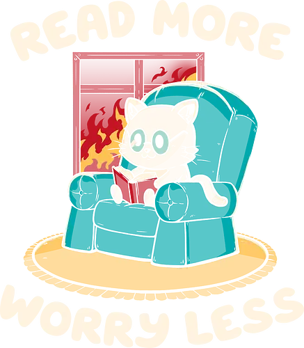 Rd More Worry Less - lesen, buch, This is fine, rd