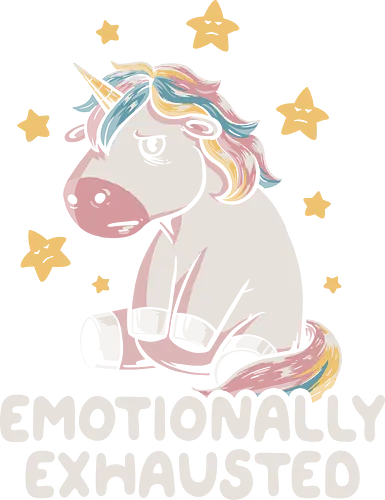 Emotionally Exhausted - einhorn, unicorn, emotion