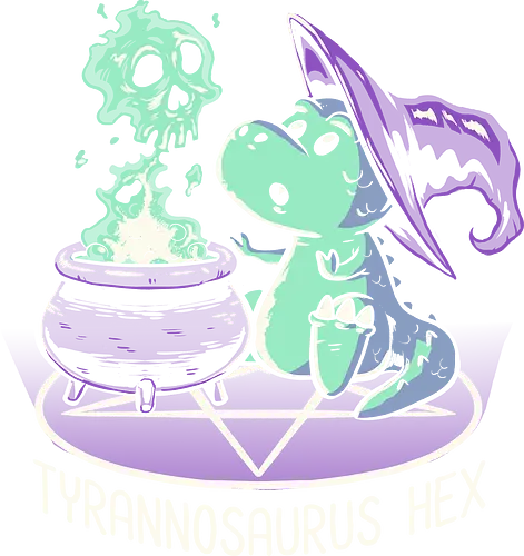 Tyrannosaurus Hex - pentagram, witch, dinosaur, tyrannosaurus