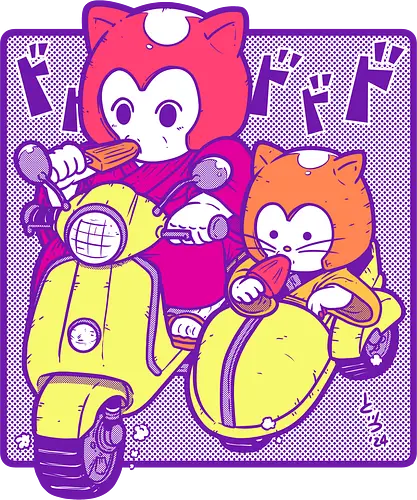 Vroom vroom - cat, katze, Popsicle, bike