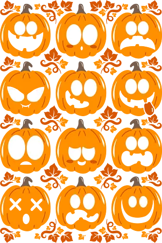 Funny Pumpkin Emojis - pumpkin, halloween