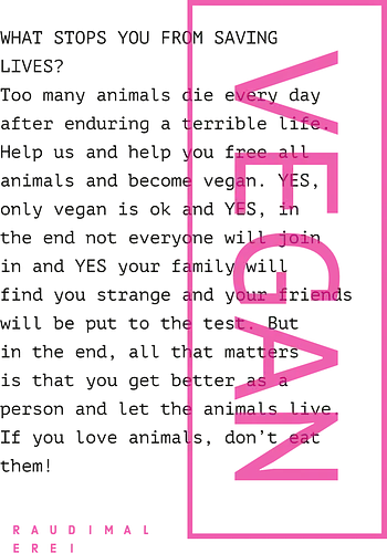 Vegan Text. E