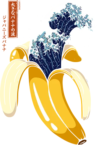 The Great Banana Wave - banana, banane, kanagawa, grt wave