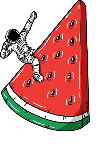 Watermelon Astronaut - wassermelone, watermelon, astronaut, space