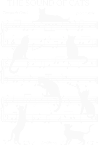 The Sound Of Cats - (Black Version) - cat, music