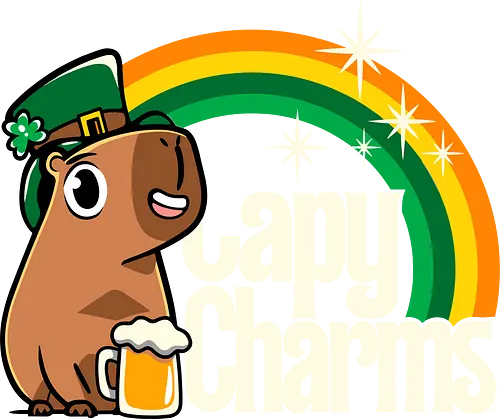 Capy Charms - St Patrick - Capybara, lucky, Lucky charm, cerl