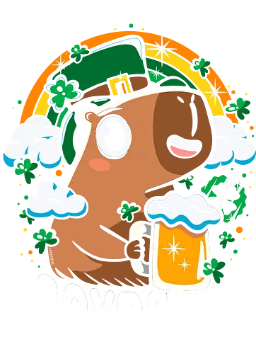 Shenanigans Capybaras - St Patrick - Capybara, st. patricks day, lucky