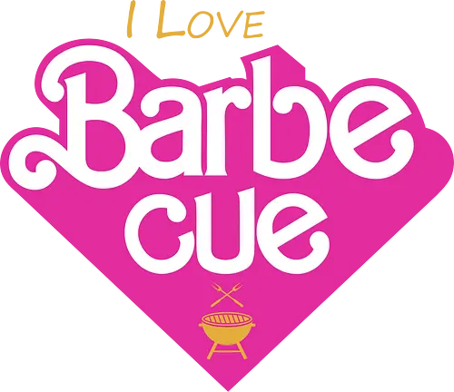 I Love Barbe Cue - doll, pink, barbecue, grill