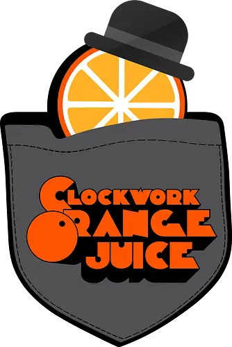 Orange Juice Machine Pocket - clock, Orange, hat