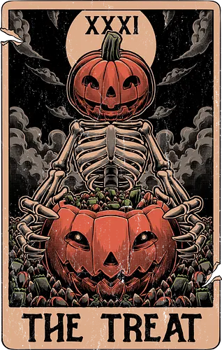 Halloween Tarot Pumpkin Treat - tarot, pumpkin, kürbis, halloween