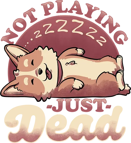 Dog Playing Dead - corgi, chill, dog, cute