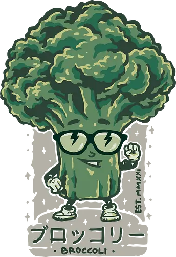 cute broccoli - broccoli, love, cute, delicious, vegetables