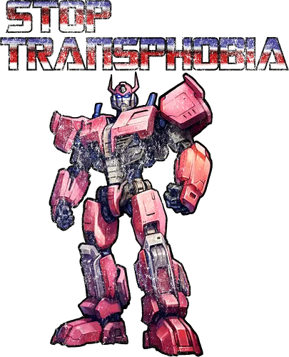 Stop Transphobia transformers - gundam, transformer, trans, Statement