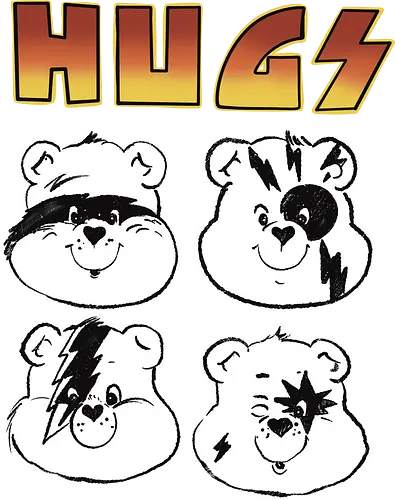 hugs care br - cartoon, 90s, cute, metal, br