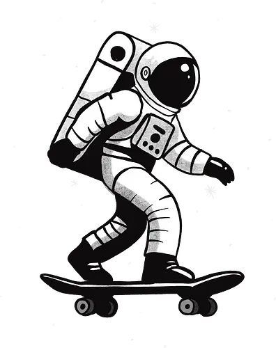 skateboard astronaut - skate, Skating, astronaut, space