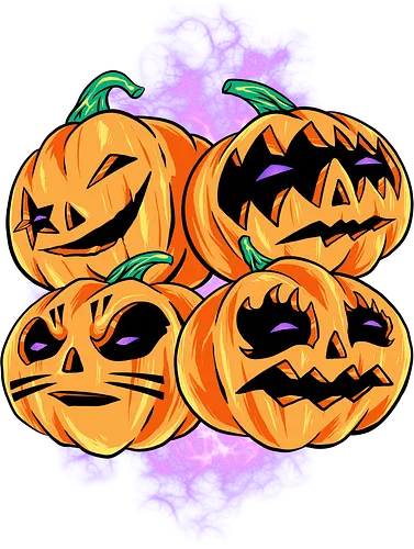 four kiss - pumpkin, kürbis, halloween, scary