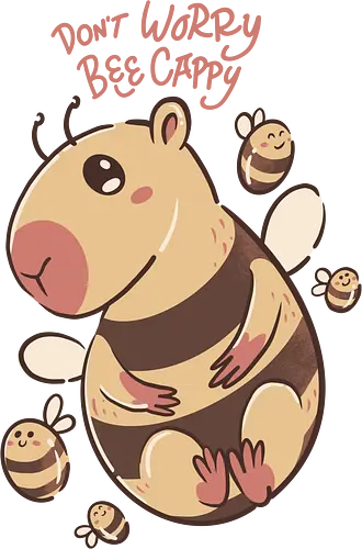 bee cappy - Capybara, bee, cute