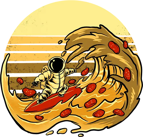 cheesy wave - pizza, astronaut, grt wave