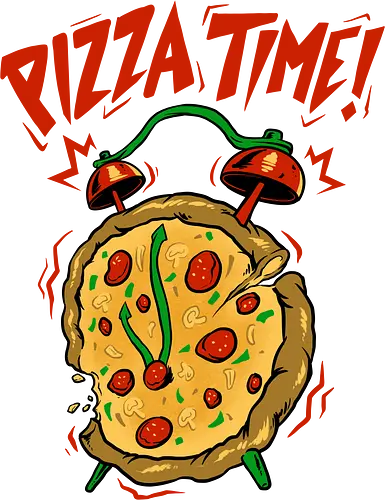pizza time - clock, pizza pizza time - clock, pizza