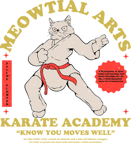 Meowtial Arts - martial arts, sport, karate, cat, katze