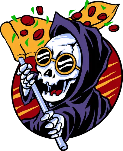 dead by pizza - pizza, death