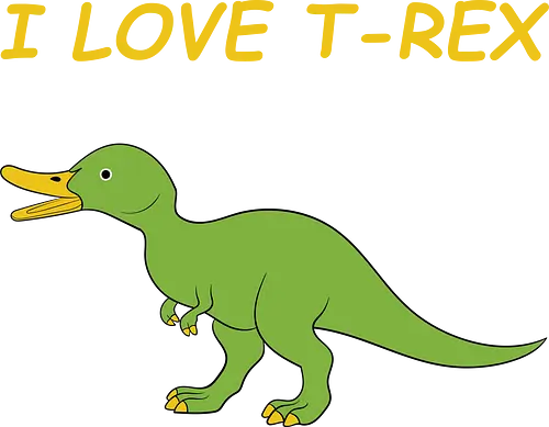 I Love T-Rex - duck, dinosaur