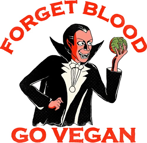 Forget Blood Go Vegan - dracula, cabbage, vampire