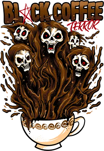 black coffee terror - skull, dth black coffee terror - skull, dth