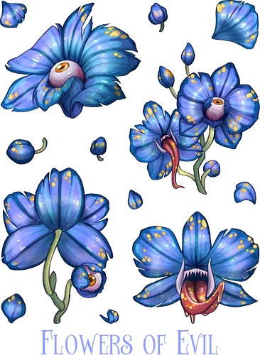 Flowers of Evil - Blue Orchid - blume, flower, evil