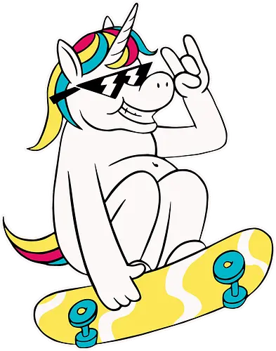 Skater Unicorn - cool, unicorn, einhorn