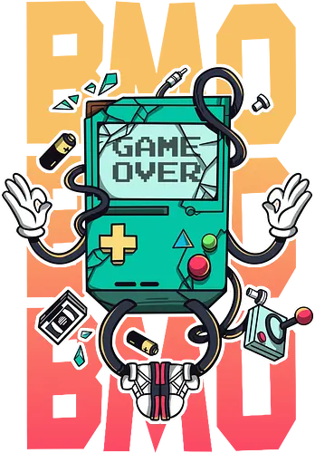 BMO: Game Over - handheld, cartoon, game over