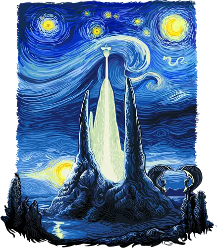 Starry Fantasia - fantasy, starry night, van gogh