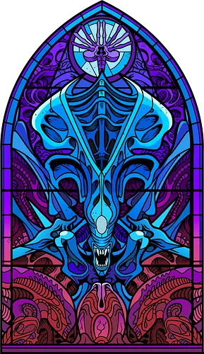 Temple of Creation - alien, horror, Glass, church