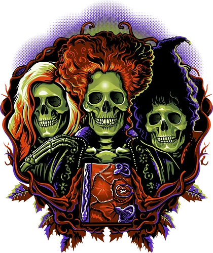 Witches Skull - witch, hexe, 90s, retro, movie