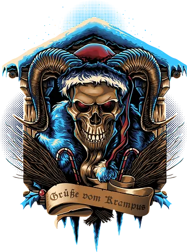 Krampus Shrine - Kramperl, xmas, snow, skull