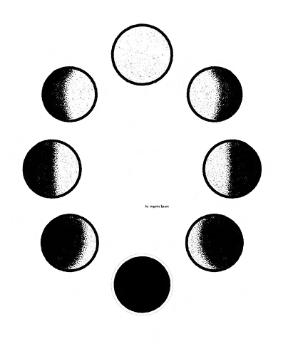 Mystical Phases of the moon - moon, cycle