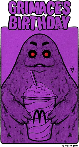 Evil Grimace - fast food, monster