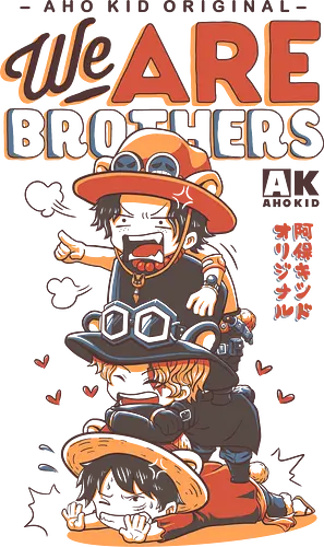 We are Brothers - piece, pirate, anime, manga