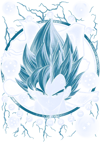 Saiyan Blue - dragon, ball, anime, manga