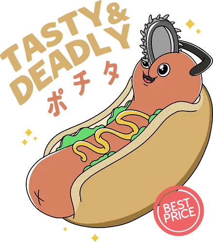 Tasty Hot Dog - chainsaw, man, hotdog, anime, manga