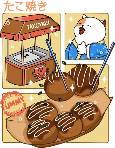 The Best Takoyaki - takoyaki, food, japan, cat, katze