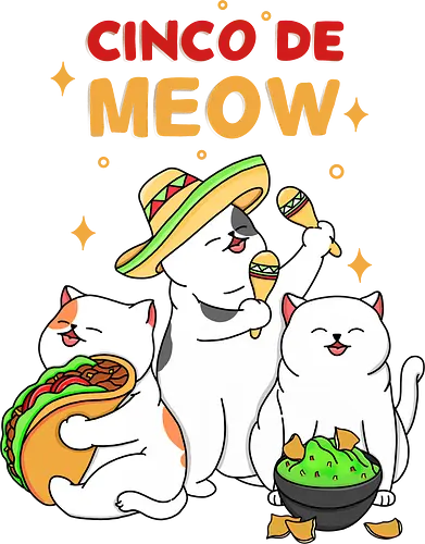 Cinco De Meow - meow, cat, katze